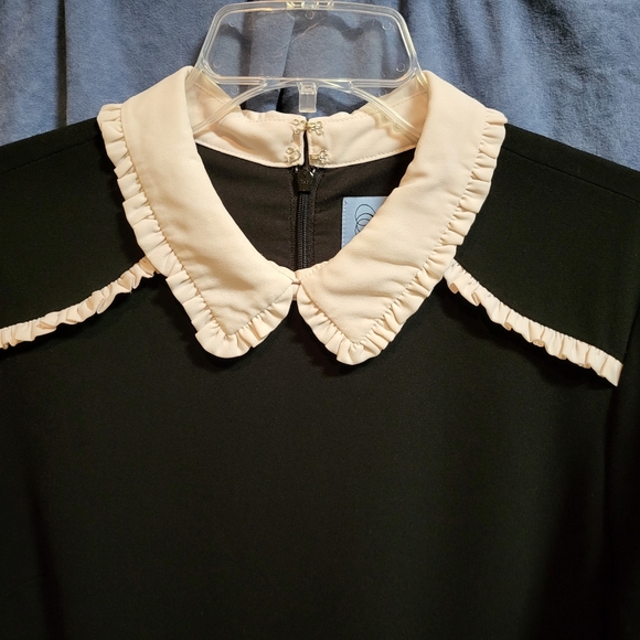 CeCe Black/White Dress Size 12 - Picture 2 of 13